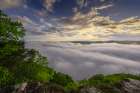 USA-West Virginia-New River Gorge National Park Sunrise on mountain overlook Art Print